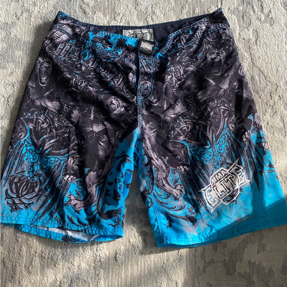 Tapout Other - Tapout Blue and Black Athletic Shorts mma elite size xl